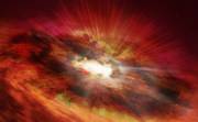 Staubiger Galaxienkern mit Schwarzem Loch